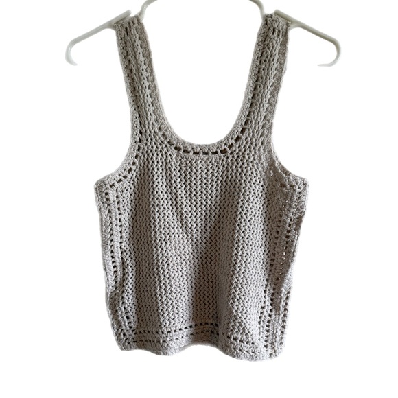 Jessica Simpson Cream Crochet Tank Top - Picture 3 of 10